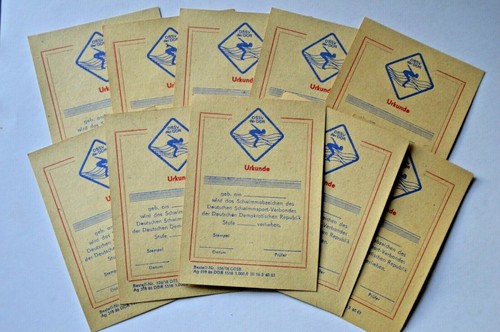 Ddr kult schwimmabzeichen - x,