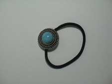 Haargummi mit Ring-Ornament und Besatz Türkis Chrysokoll-farben Scünci