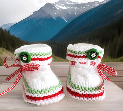 Babyschuhe gestrickt cm - gestrickt, 9,5