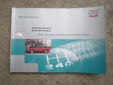Betriebsanleitung Bedienungsanleitung AUDI A4 S4 B5 AVANT