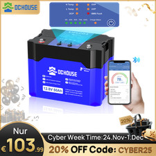 12V 50Ah Lithium Batterie LiFePO4 Bluetooth Low-Temp Schutz RV Camping Boot