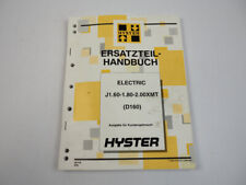 Hyster J 1.60 1.80 2.00 XMT Gabelstapler Ersatzteilliste Ersatzteilkatalog 1996