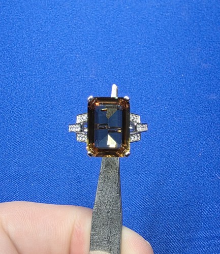 Silberring smaragdschliff - 6,