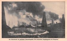 Grubenbrand Boryslaw Galizien - Napthagruben in Flammen - 1908 ~18x11cm