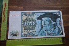 Alte Werbung Nähmaschinen SINGER Bottrop 100-DM-Schein alte Nähmaschinen in Zhlg