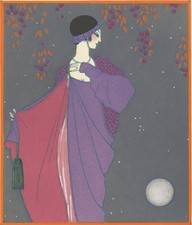 MODE - Gazette du Bon Ton - Au clair de la lune - Georges Lepape, Paul Poiret