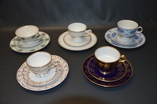 5 x Wunderschöne SAMMELGEDECKE SAMMELTASSE 3 TEILIG aus  Porzellan
