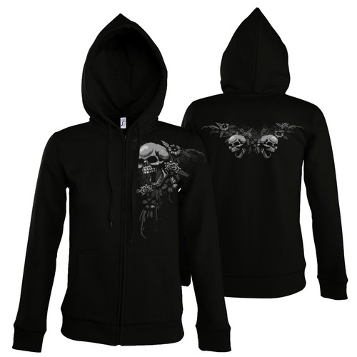 Damen zipper skulls - damen, "skulls