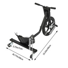 Gebrauchte！für Kinder, Pedal Go Kart Schwarz Drift Dreirad Pedal Drift Trike