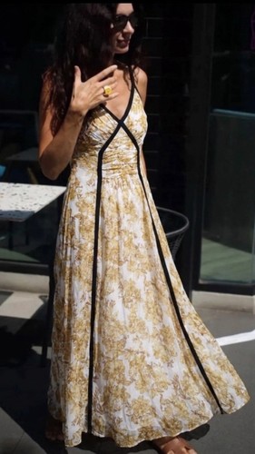Zara viskose bedrucktes kleid - bedrucktes,