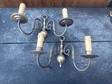 Alte Wandlampe aus Messing 2