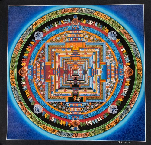 Kalachakra mandala thangka - mandala, –