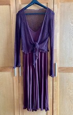 Weiches Jersey Cocktail Kleid Tangokleid m Strick Bolero Cardigan aus Ibiza S 36