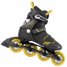 K2 FIT F.I.T. 90 BOA Inline-Skates Inliner Fitness 90mm/83A Anthrazit/Gelb