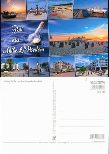 Ahlbeck mehrbild ak - (usedom), mehrbild-ak