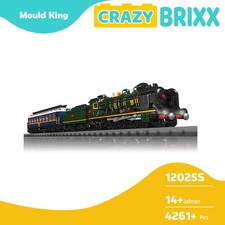 Mould King 12025S Orient Express Dampflokomotive Zug Eisenbahn + Schienen + LED
