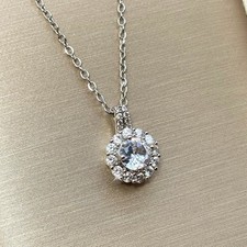 Damen halskette zirkonia - halskette,