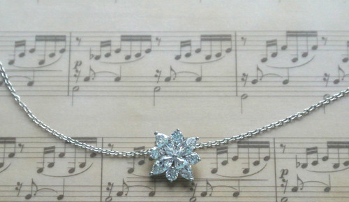 Diamonique kette mit anhänger - kette,