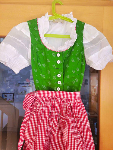 Damen dirndl grün mit weißer - grün,