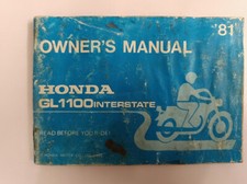Honda GL1100 Interstate 1981 Owner's Manual,Uso e manutenz.Fahrerhandbuch Orig.