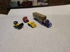 DDR Miniatur Spielzeug Fahrzeuge (LKW, mit Anhänger, Raupe)