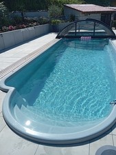 Gfk Schwimmbecken 8,20x3,20x1,50 Swimming Pool Zubehör Einbaubecken Komplettset