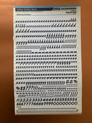 Mecanorma wie letraset - letraset, --