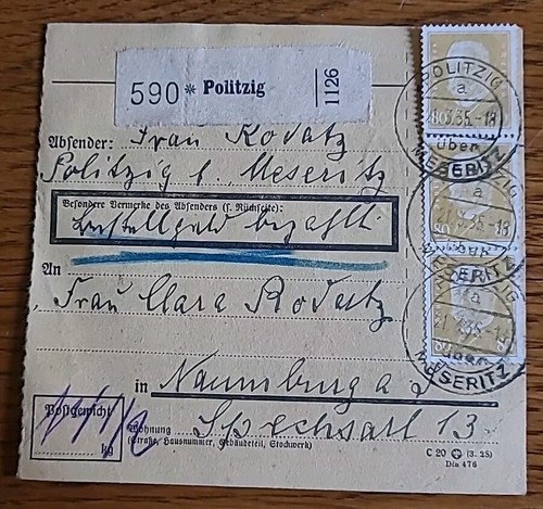 Paketkarte karte politzig - paketkarte,