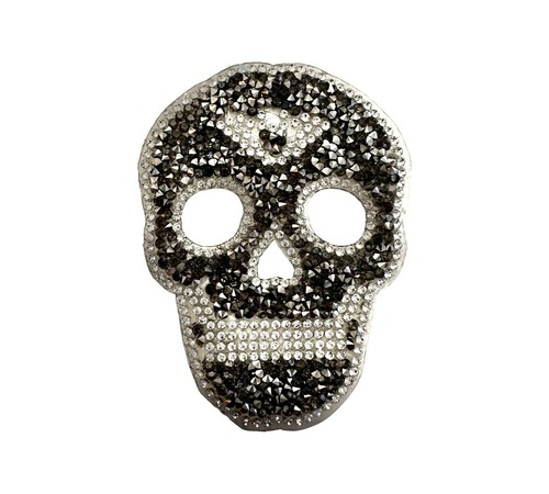 Totenkopf strass silber - strass,
