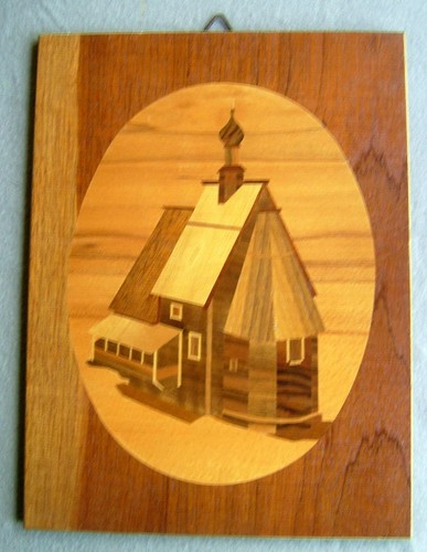 Holzbild kirche wang polen - wang,