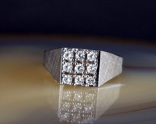 Ring 585 Gold Brillant 18,5 mm - Herren attraktiv funkelnd Wert 2000 Zertifikat