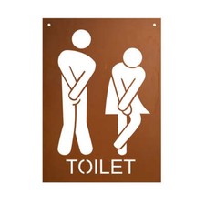 WC-Schilder - Metall Edelrost