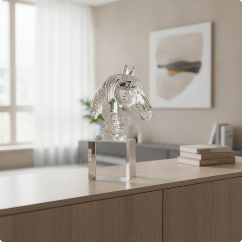 Pferdekopf auf sockel elegant - pferdekopf,