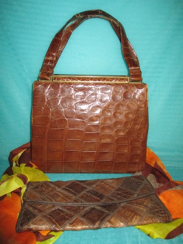 Vintage echt leder tasche - echt,