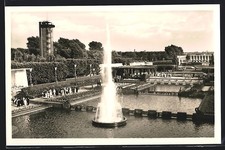 Essen, Grugapark, Wasserterrassen und Radioturm, Ansichtskarte 