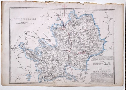1864 groß antik landkarte - 1864,
