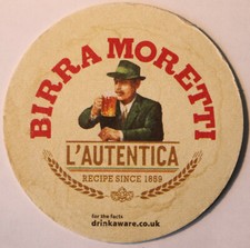Bierdeckel England: BIRRA MORETTI