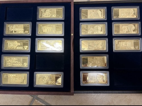 Vergoldete deutsche mark - vergoldete,