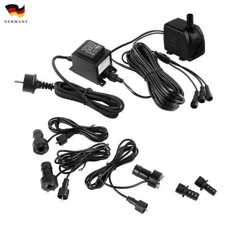 Teichpumpe brunnen mit led - teichpumpe, 3x