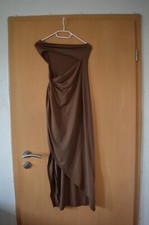 Tolles Maxikleid mit Beinschlitz Gr. XS braun Shein mit Cut Out