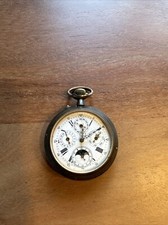 Taschenuhr Savonette Vollkalender Mondphase 