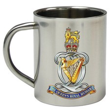 Queens Royal Hussars QRH Queens Own 8oz Edelstahl Militär Reise Mini Becher