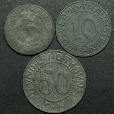 NOTGELD: 5, 10 & 50 Pfennig