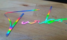 ✔✔X Oilfilm Aufkleber TURBO Decal Bike LKW Auto Sticker Hologramm X✔✔