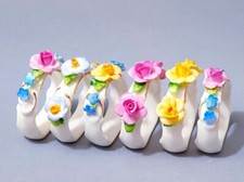 Plaue 6 große Porzellan