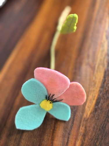 Filz blume stiefmütterchen - filz,