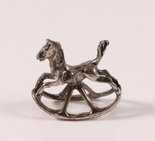 Silberfigur Silber 800 Schaukelpferd Miniatur Figur 7gramm
