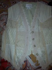 Weste créme farbig, ethno Stil