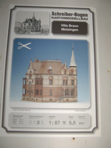 Karton modellbausatz villa - karton, "villa