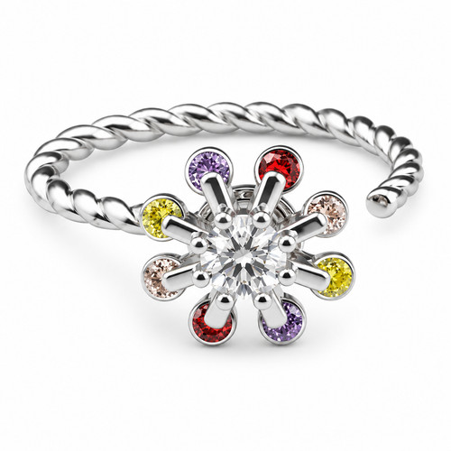 Mehrfarbiger blumen spinner - mehrfarbiger,